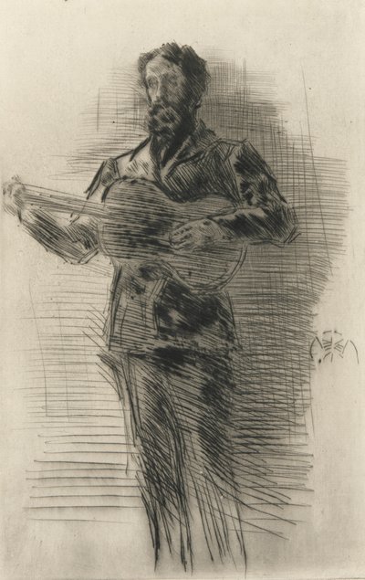 The Guitar Player by James Abbott McNeill Whistler